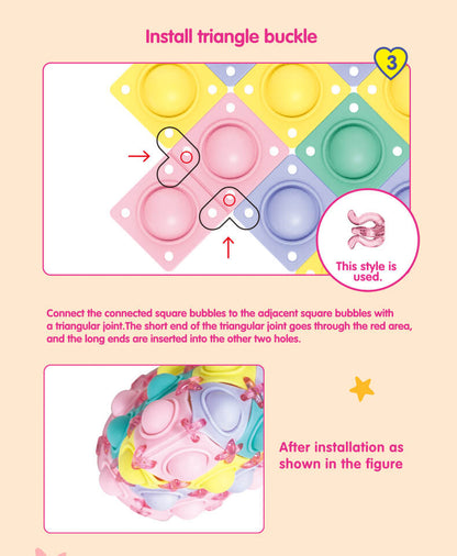 Silicone Pop It Fidget Toy DIY Bag Sensory Creative Play 9