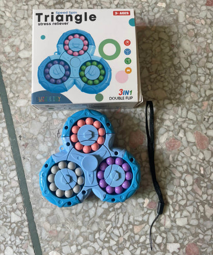 Plastic Puzzle Spinner Cube Fidget Toy with Sling and Color Box 6