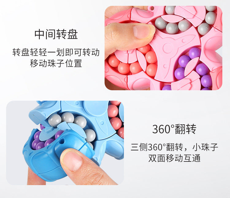 Plastic Puzzle Spinner Cube Fidget Toy with Sling and Color Box 12