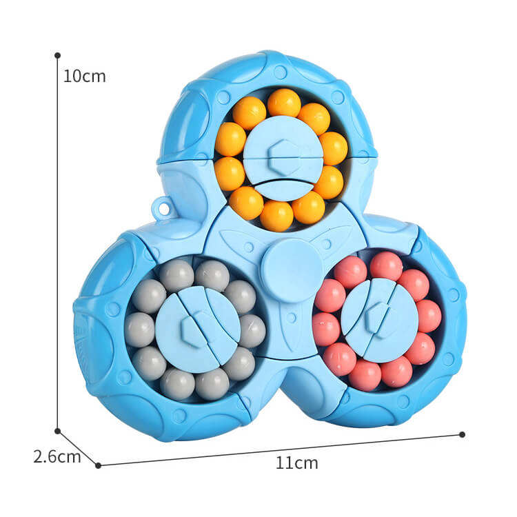 Plastic Puzzle Spinner Cube Fidget Toy with Sling and Color Box 2