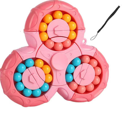 Plastic Puzzle Spinner Cube Fidget Toy with Sling and Color Box 8