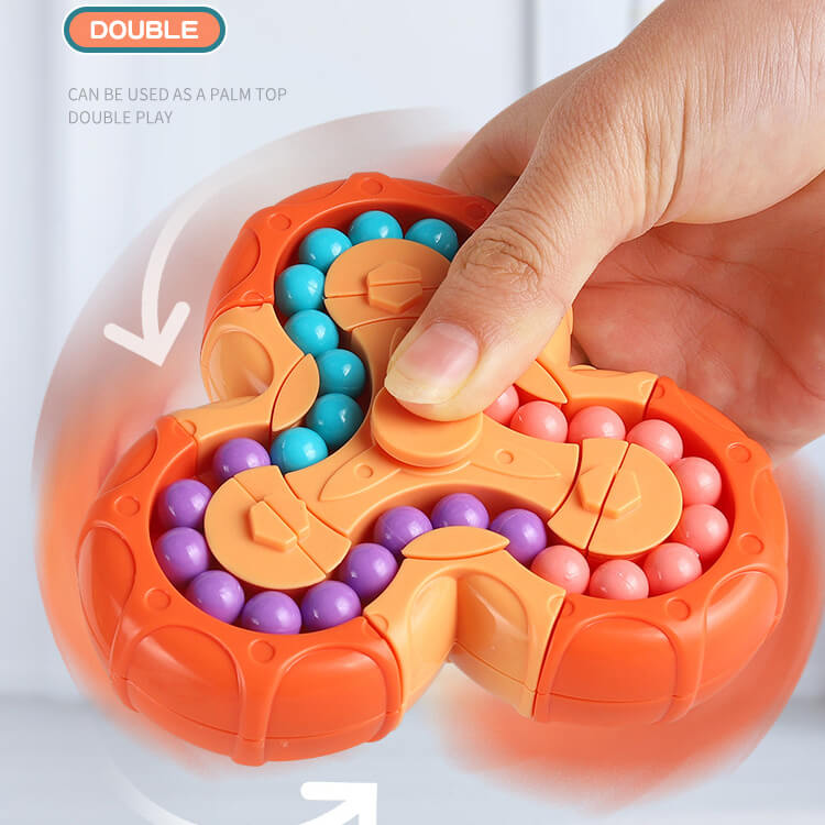 Plastic Puzzle Spinner Cube Fidget Toy with Sling and Color Box 5