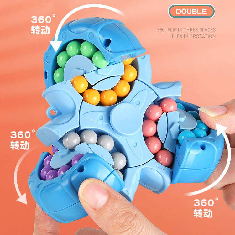 Plastic Puzzle Spinner Cube Fidget Toy with Sling and Color Box 4