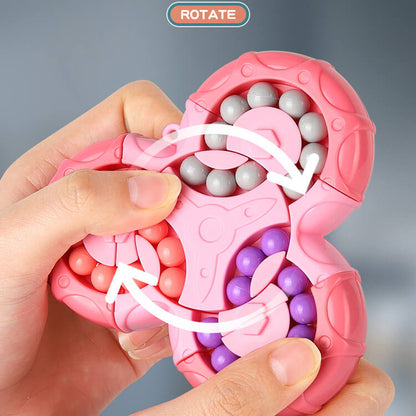 Plastic Puzzle Spinner Cube Fidget Toy with Sling and Color Box 3