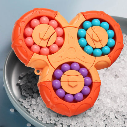 Plastic Puzzle Spinner Cube Fidget Toy with Sling and Color Box 10