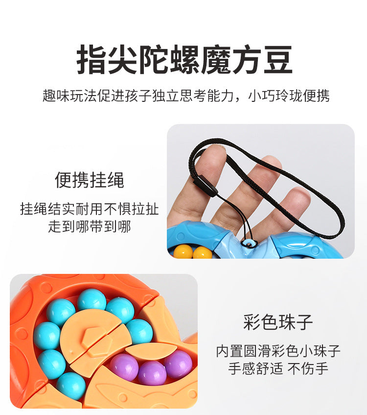 Plastic Puzzle Spinner Cube Fidget Toy with Sling and Color Box 11