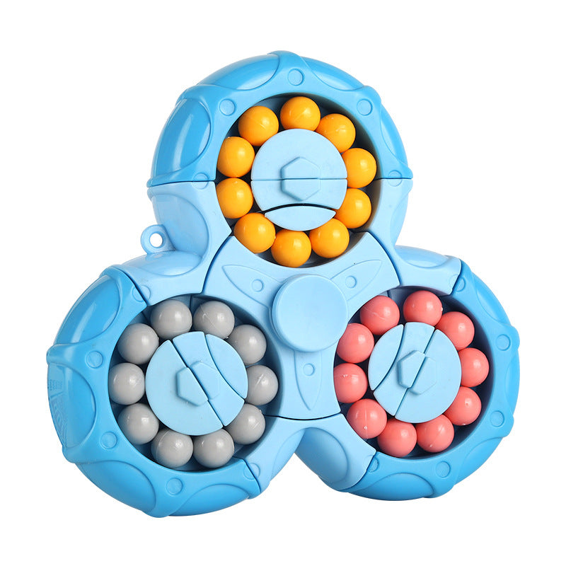 Plastic Puzzle Spinner Cube Fidget Toy with Sling and Color Box
