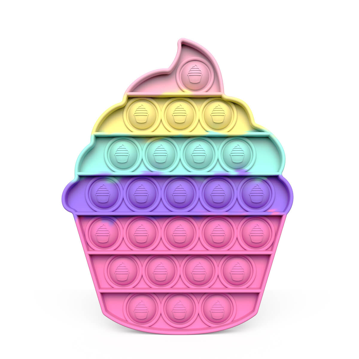 Silicone Pop It Fidget Toy Ice Cream Shape 15.5 × 12.1cm