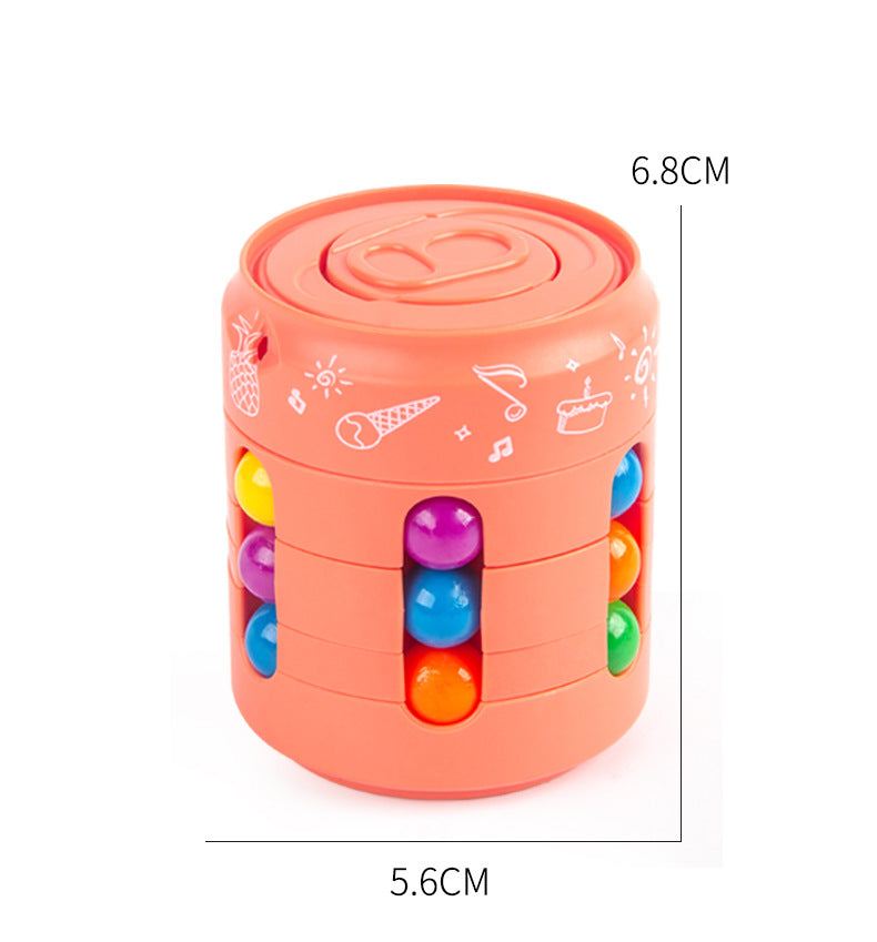 Rotating Bean Cube Fidget Spinner Toy 5.6cm Diameter 6.8cm Height 5