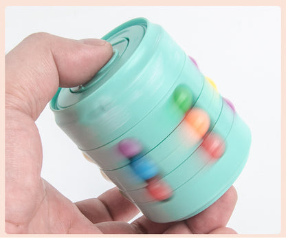 Rotating Bean Cube Fidget Spinner Toy 5.6cm Diameter 6.8cm Height 4