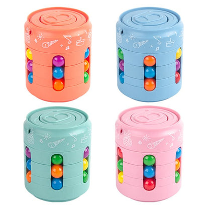 Rotating Bean Cube Fidget Spinner Toy 5.6cm Diameter 6.8cm Height