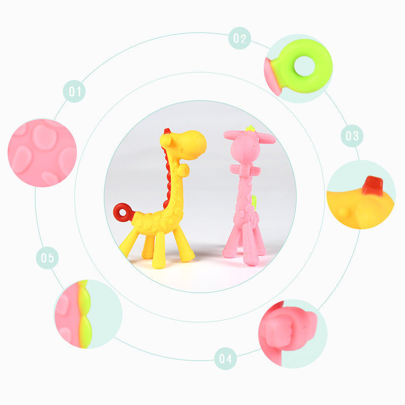 Silicone Giraffe Teething Toy for Baby Above 3 Months 2