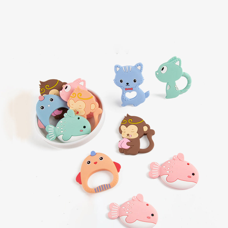 Silicone Animal Teething Toy Baby Chew Toy for 3 Months and Up