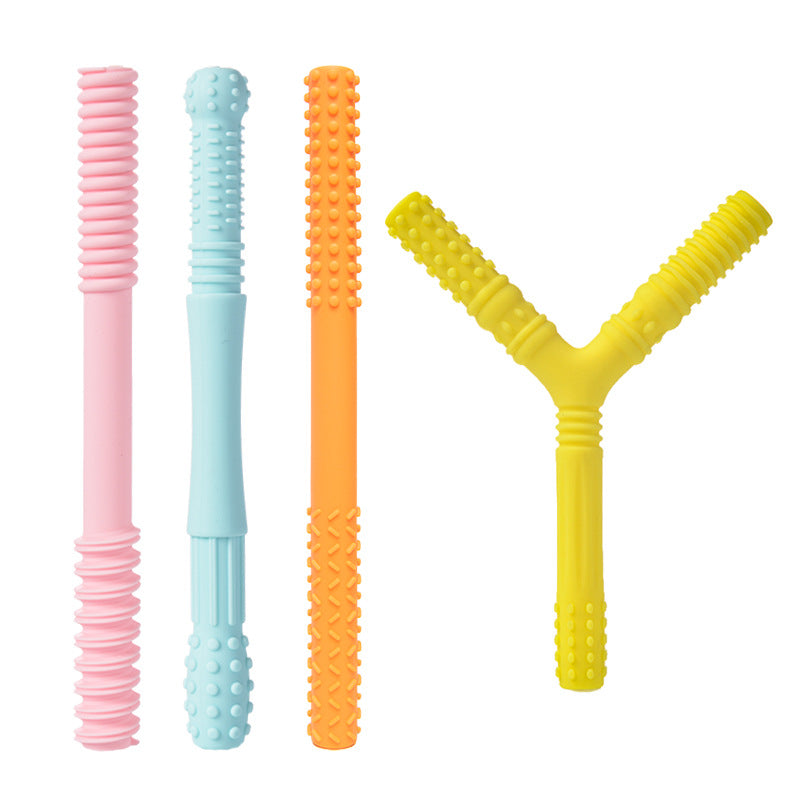 Silicone Baby Teething Tubes Teether Toy for Babies 3 Months+