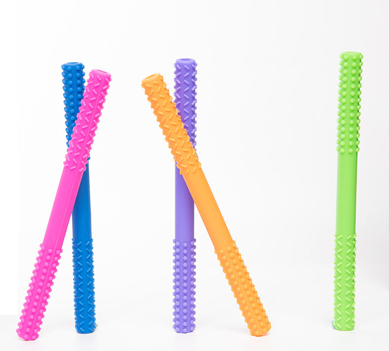 Silicone Baby Teething Tubes Teether Toy for Babies 3 Months+ 3
