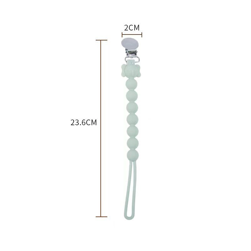 Silicone Baby Teether Pacifier Clip Chain with Stainless Steel Clip 7