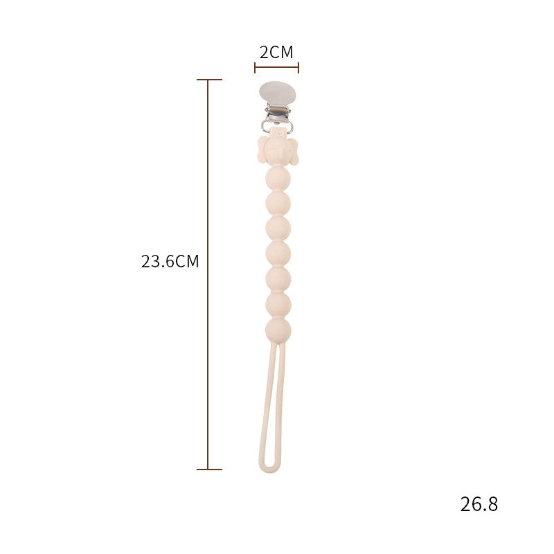 Silicone Baby Teether Pacifier Clip Chain with Stainless Steel Clip 10