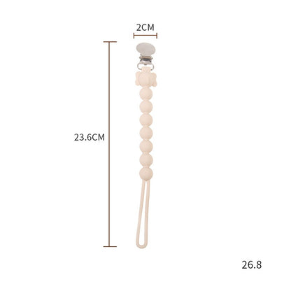 Silicone Baby Teether Pacifier Clip Chain with Stainless Steel Clip 10