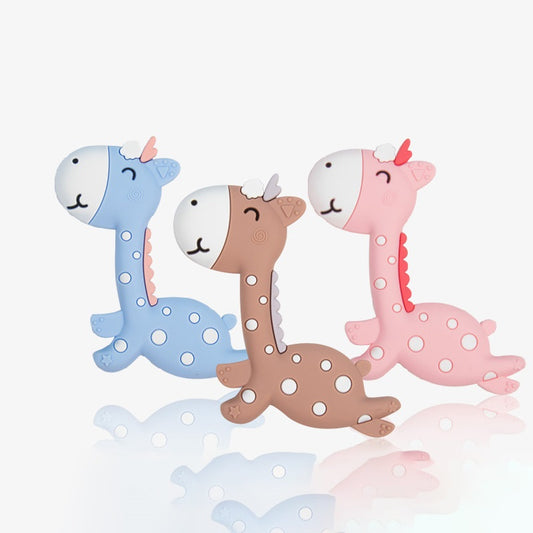 Silicone Giraffe Teething Toy for Baby 3 Months and Up