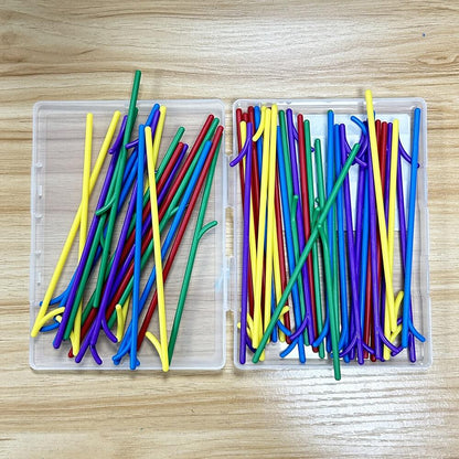 Silicone Pick Up Sticks Tabletop Game 50 Pack Random Colors 8