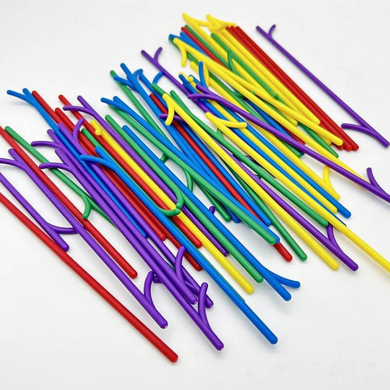Silicone Pick Up Sticks Tabletop Game 50 Pack Random Colors 5