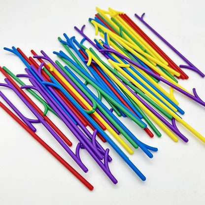 Silicone Pick Up Sticks Tabletop Game 50 Pack Random Colors 5