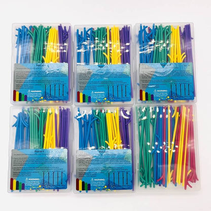 Silicone Pick Up Sticks Tabletop Game 50 Pack Random Colors 3