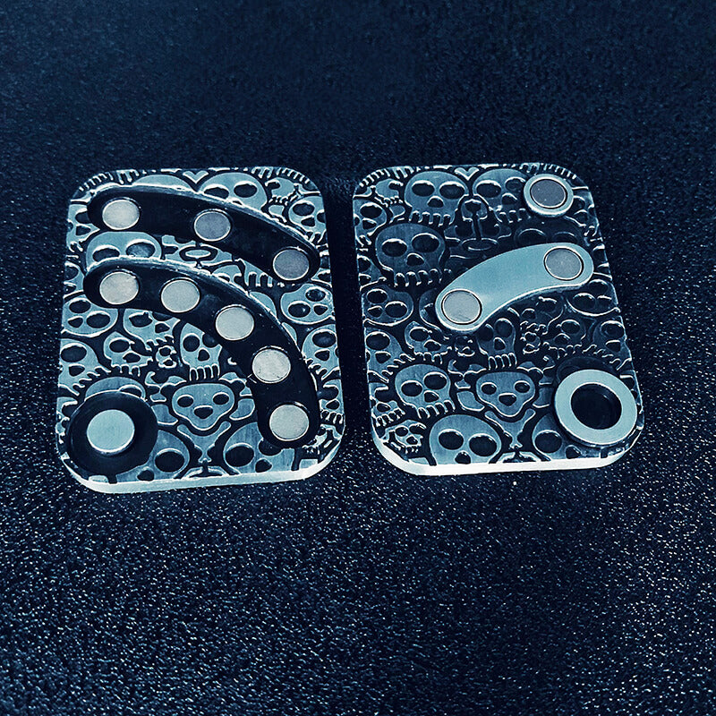 Metal Magnetic Skull Fidget Slider EDC with 11 Magnets 2