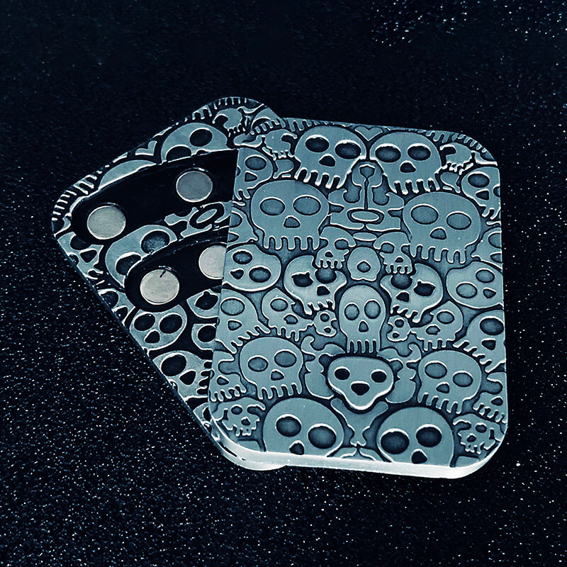 Metal Magnetic Skull Fidget Slider EDC with 11 Magnets