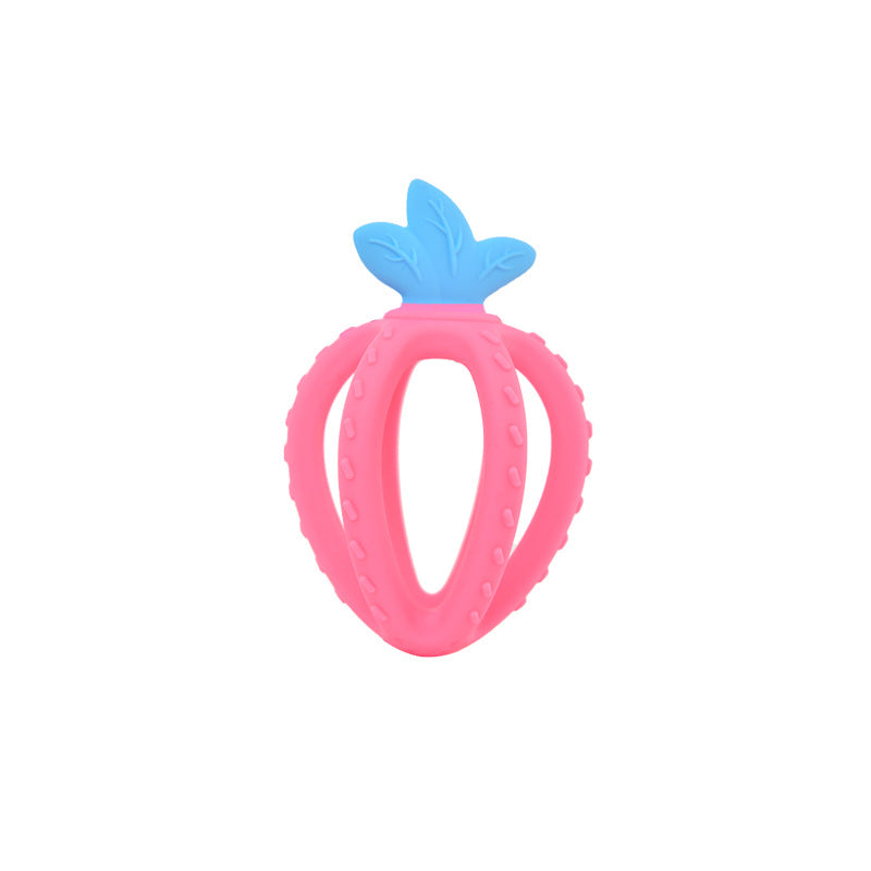 Silicone Strawberry Teething Toy Baby Teether for 3 Months and Up 6