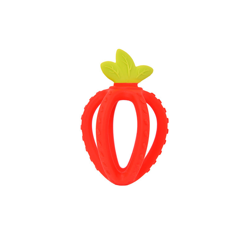 Silicone Strawberry Teething Toy Baby Teether for 3 Months and Up 7