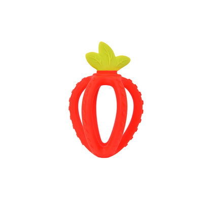 Silicone Strawberry Teething Toy Baby Teether for 3 Months and Up 7