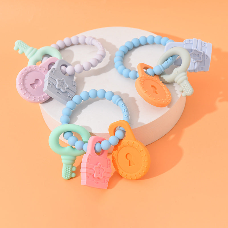 Silicone Teething Bracelet Baby Teether Toy for Infants 2