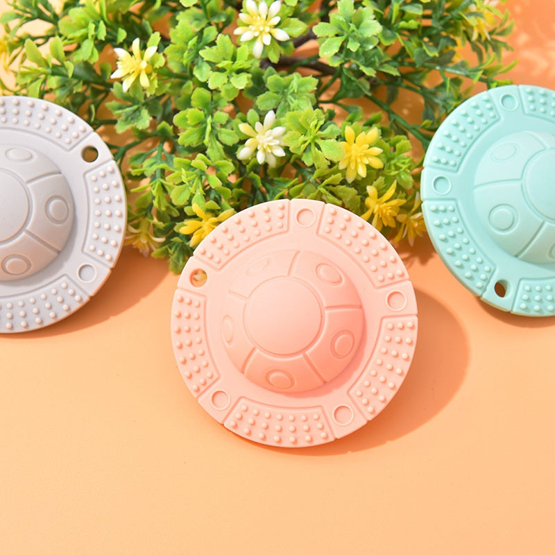 UFO Silicone Teething Toy with Bell for Baby 3+ Months 3