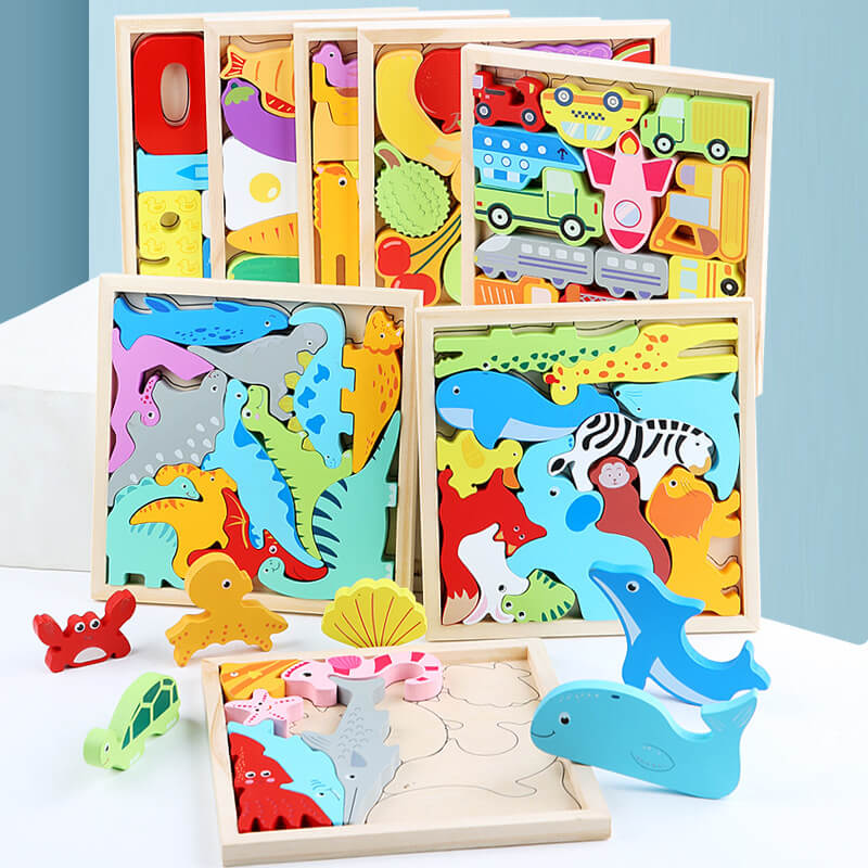 Wooden 3D Puzzle Educational Toy for Kids 2