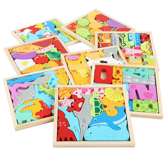 Wooden 3D Puzzle Educational Toy for Kids