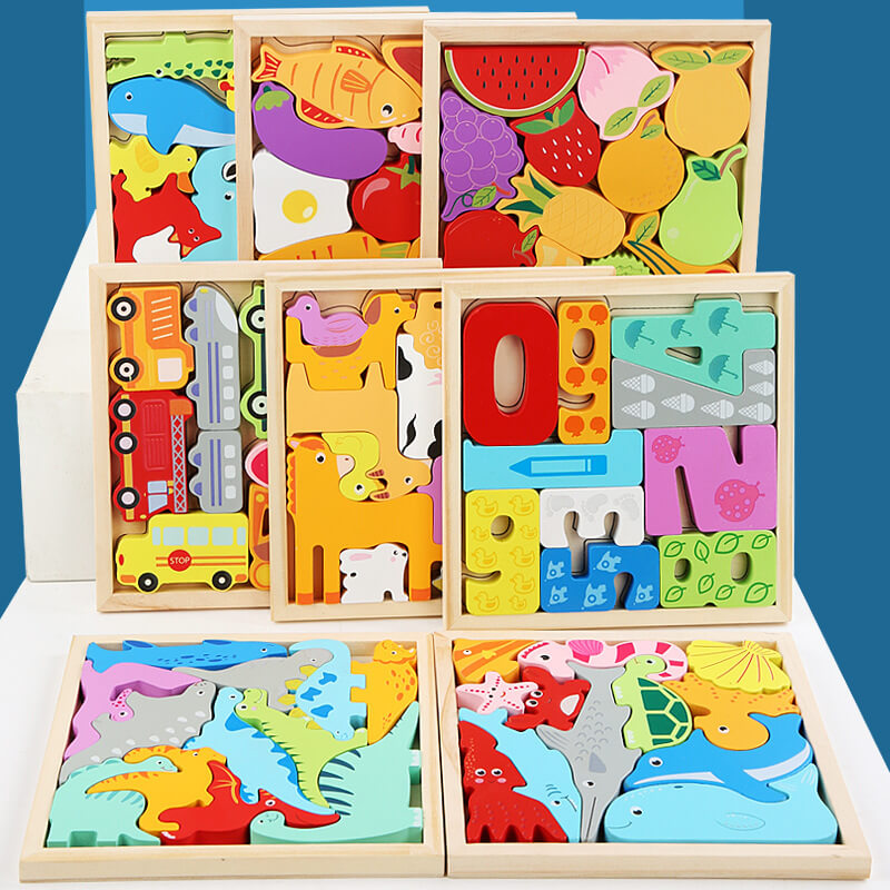 Wooden 3D Puzzle Educational Toy for Kids 3
