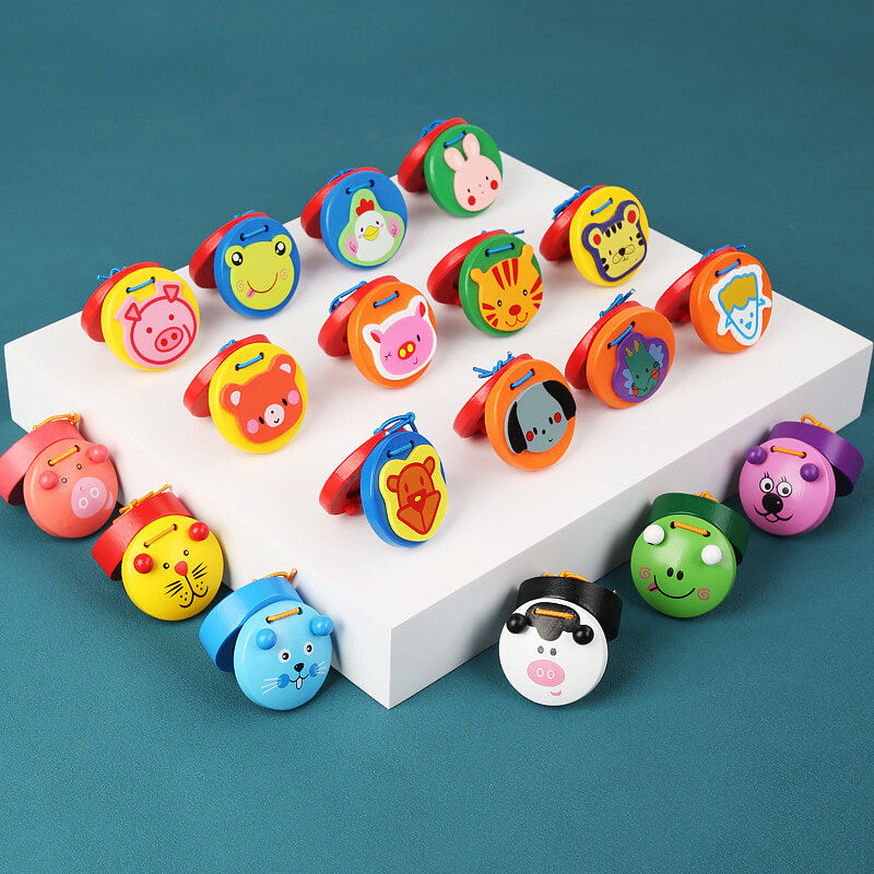 Wooden Castanets Kids Musical Instrument Educational Toy