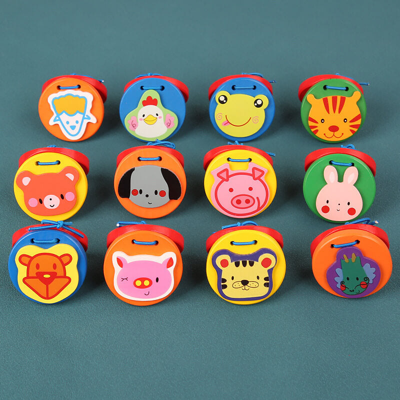 Wooden Castanets Kids Musical Instrument Educational Toy 3