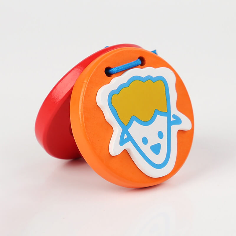 Wooden Castanets Kids Musical Instrument Educational Toy 8