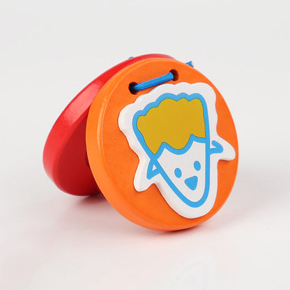 Wooden Castanets Kids Musical Instrument Educational Toy 8