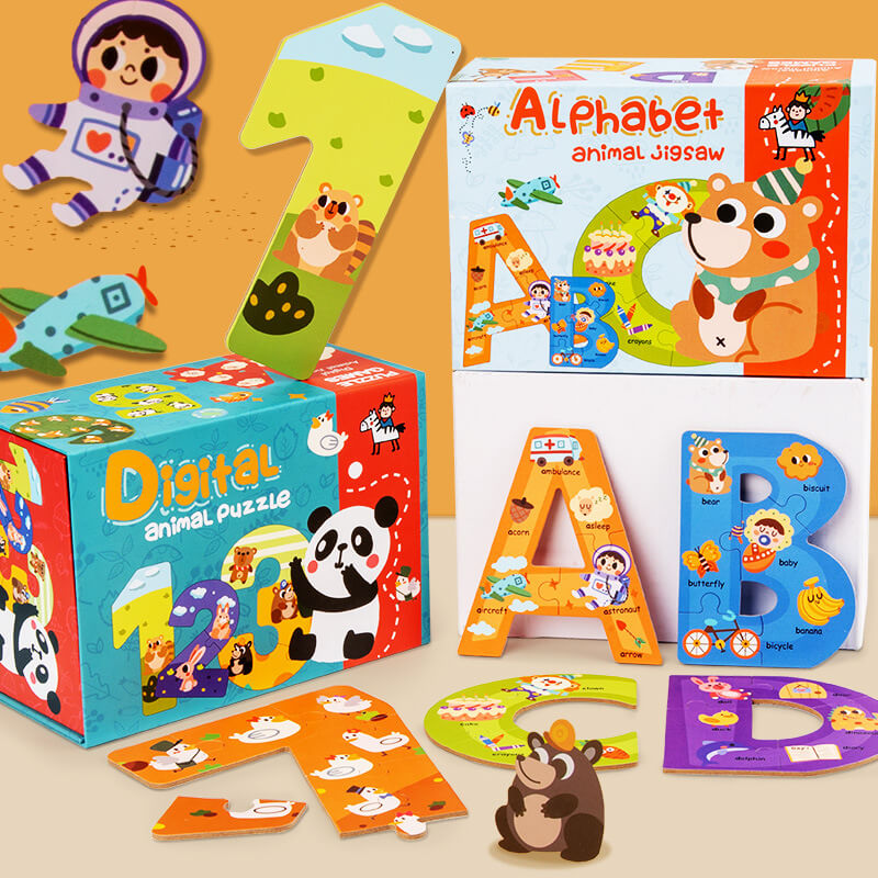 Alphabet Animal Wooden Puzzle Educational Toy for Kids 3