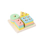 Wooden Geometric Pillar Building Blocks Montessori Educational Toy 10