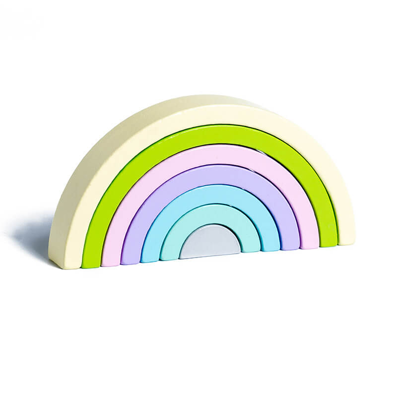 Wooden Rainbow Building Blocks Educational Toy for Kids 10