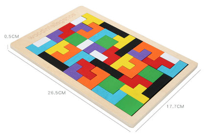 Wooden Tetris Puzzle Educational Toy for Kids 5