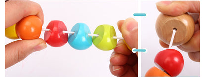 Wooden Caterpillar Twist Building Blocks Educational Toy for Baby 10
