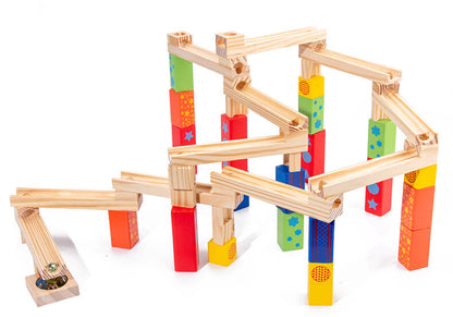 Wooden Marble Run Educational STEM Toy for Kids 3