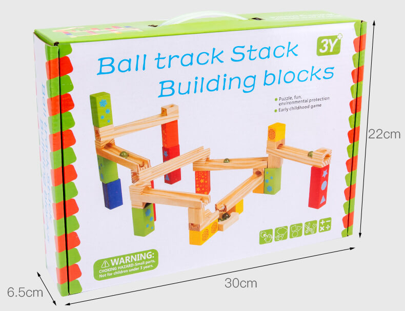 Wooden Marble Run Educational STEM Toy for Kids 4