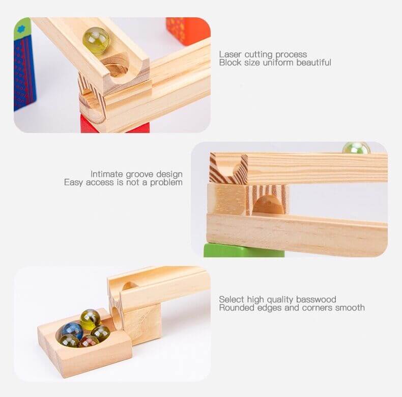 Wooden Marble Run Educational STEM Toy for Kids 2
