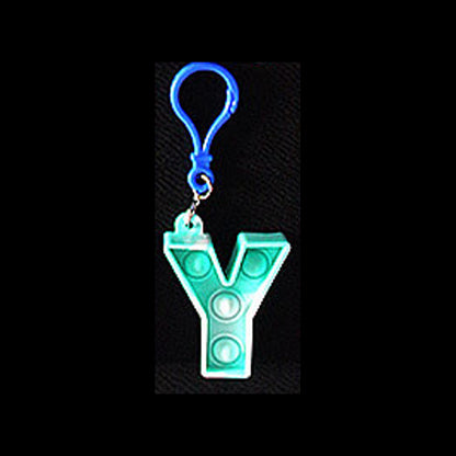 Silicone Pop It Fidget Toy Alphabet Letters A-Z Keychain 33